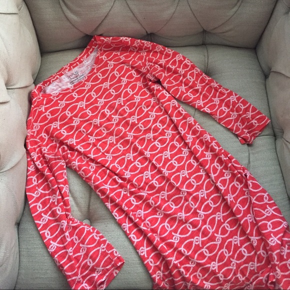 Vineyard Vines coral rope patterned dress.