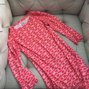 Vineyard Vines coral rope patterned dress.