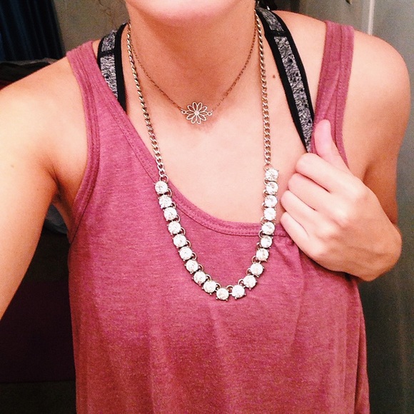 Statement silver necklace