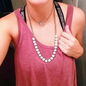 Statement silver necklace