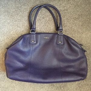 Furla pebbled leather bag with dustbag