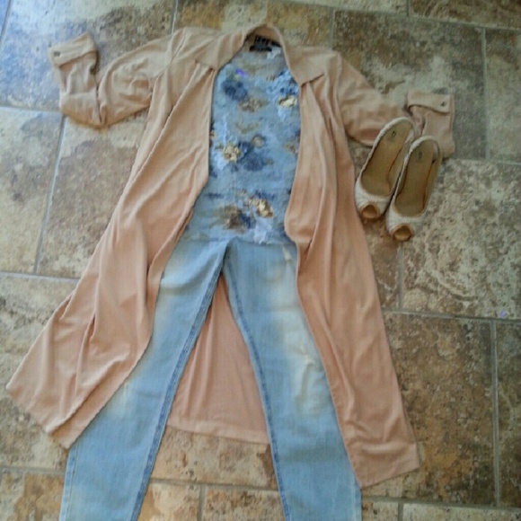 INC International Concepts Tops - *DISCOUNT* INC Suede like fabric, tan, duster