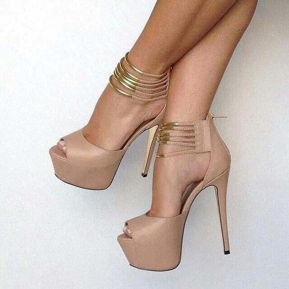 Nude high heels