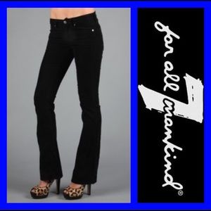 7 FAM: Black bootcut corduroys - size 26