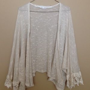 Cream Lace Knitted Cardigan