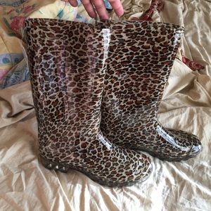Leopard Print Size 11 Rainboots