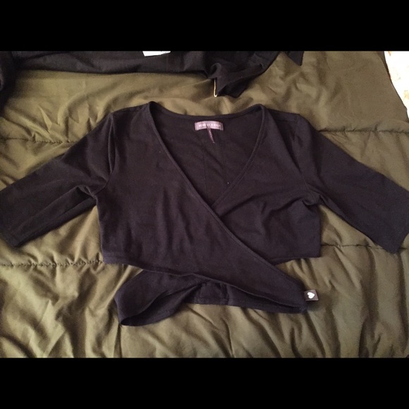 Cut-out wrap crop top