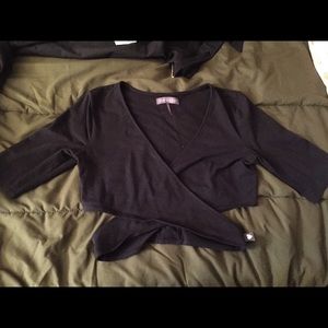 Cut-out wrap crop top