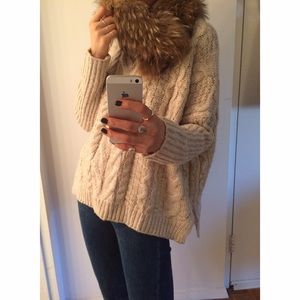 Real raccoon fur scarf/new