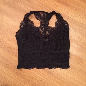 black lace La hearts bralette