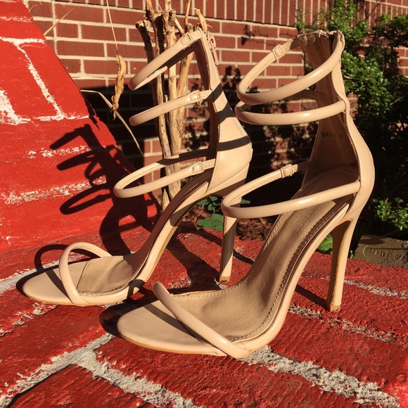 Missguided Shoes - Public desire strapped nude heels