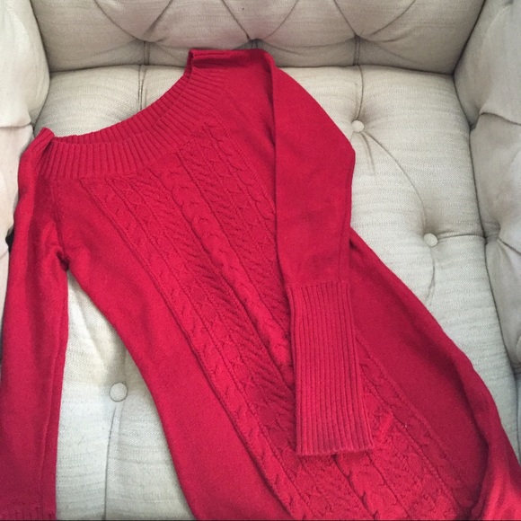 BCBG Red Sweater Dress