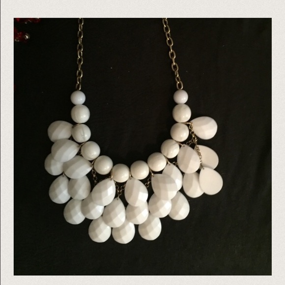 J. Crew Jewelry - White and gold statement necklace