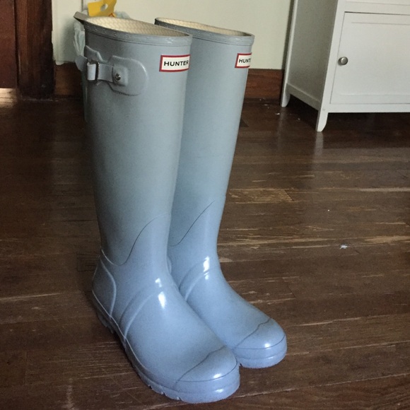light blue hunter boots