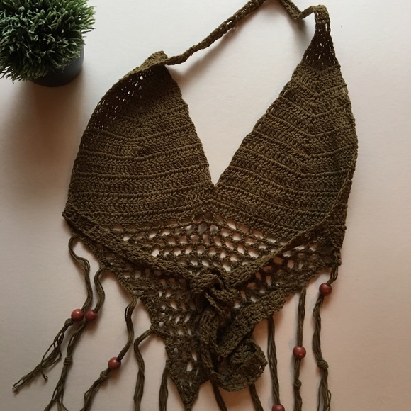 ⓝⓔⓦ  Boho Hippie Crochet Halter Top - Picture 4 of 4