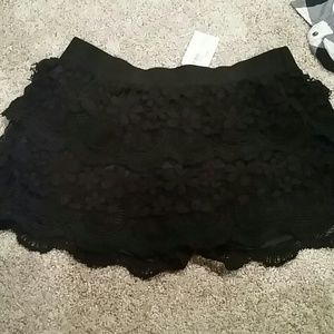 High waisted lace shorts