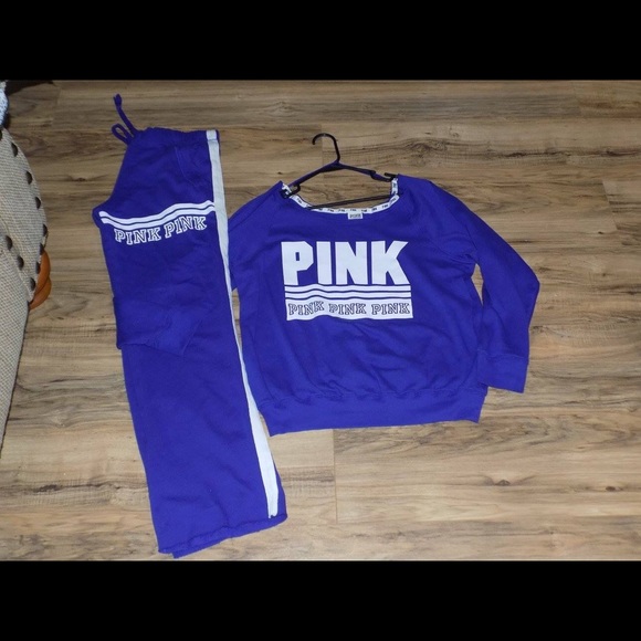 ☆SOLD☆ vs pink slouchy crew boyfriend set - Picture 1 of 3