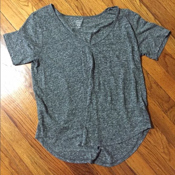 Relaxed gray crew neck tee