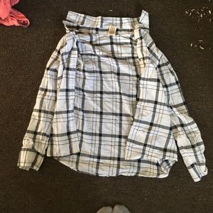 White and black flannel