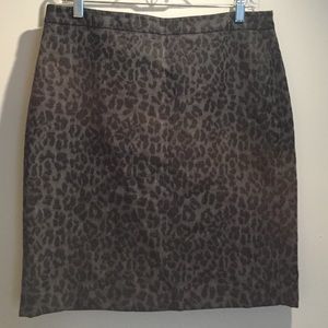 Black and gray cheetah pencil skirt