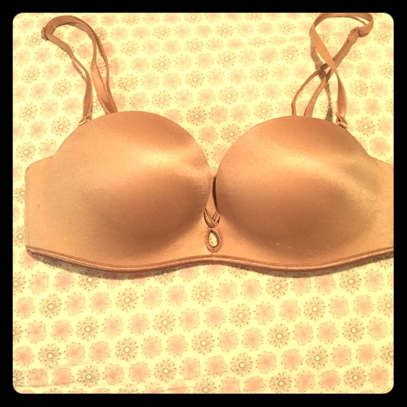 Nude bra- bombshell push-up strapless/convertible
