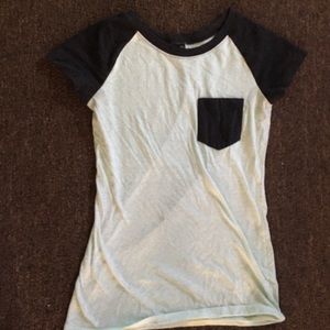 Teal and grey tshirt