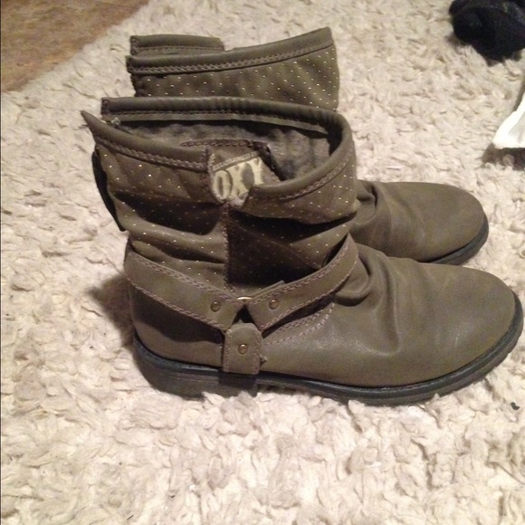 Green studded booties