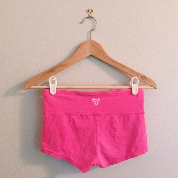 Pink TNA exercise shorts