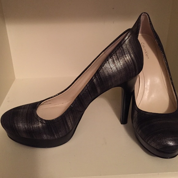 Black platform Calvin Klein heels