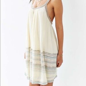 Urban Outfitters cream crisscross back dress