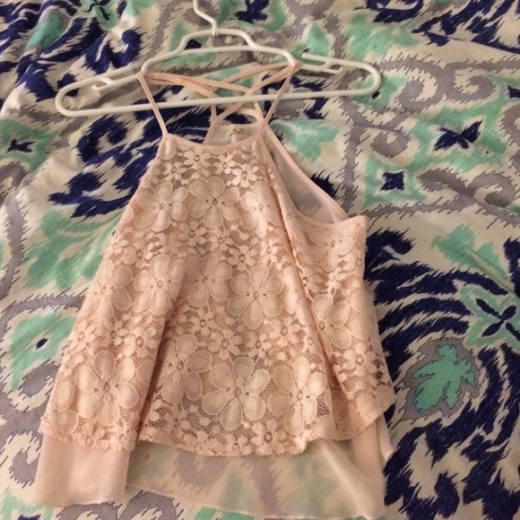 Hollister pink lace top size xs - Picture 1 of 2