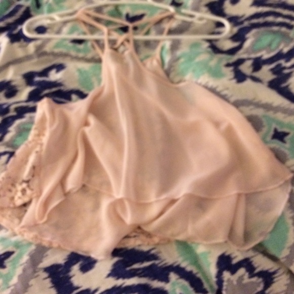 Hollister pink lace top size xs - Picture 2 of 2