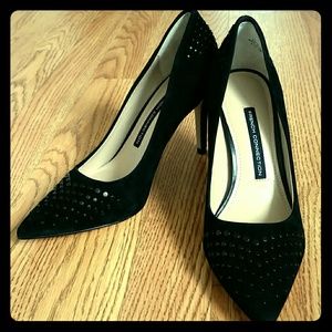 French Connection black studded size7 unworn pumps
