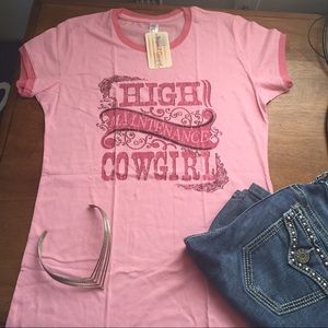NWT Original Cowgirl Company High Maintenance Tee