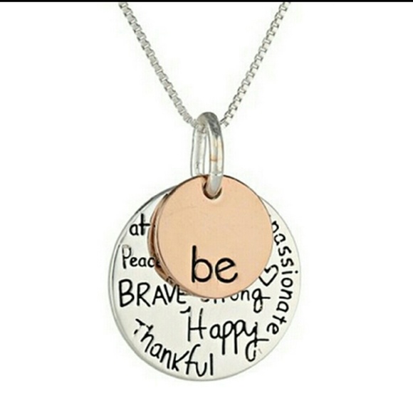 Boutique Jewelry - NEW BE HAPPY ... POSITIVITY charm NECKLACE.