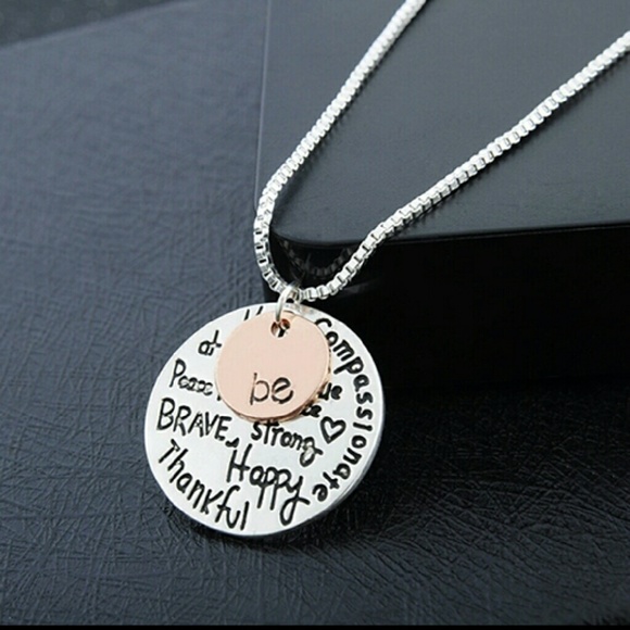 NEW BE HAPPY ... POSITIVITY charm NECKLACE. - Picture 4 of 4