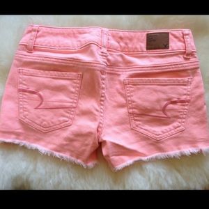 AE pink shorts