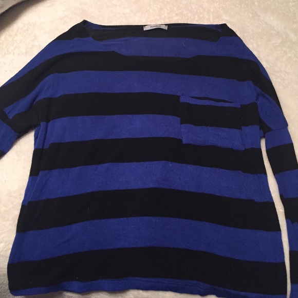 Royal and black long sleeve top