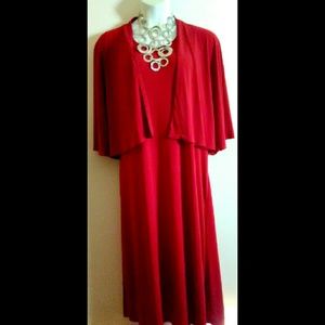 2x petite  2pc sleevless dress + matching shrug