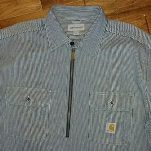 FINAL SALE ❗  New Carhartt Striped Denim Half Zip