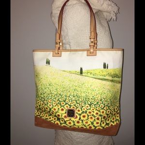 DOONEY Sunflowers shoulder tote - EUC