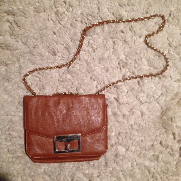 Faux leather crossover.