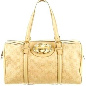 GUCCI Guccissima Boston Britt Handbag