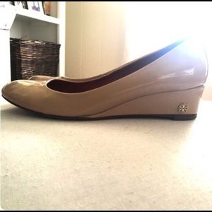 Beige Tory Burch Wedges