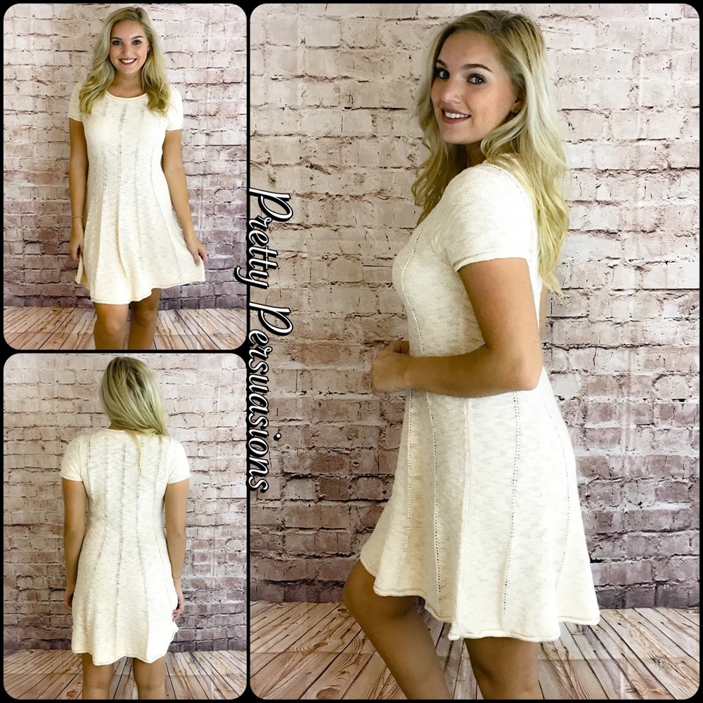 ❤️ SEE NEW LISTING ❤️ NWT Cozy Cream Knit Sweater Dress - Picture 2 of 4