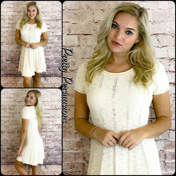 ❤️ SEE NEW LISTING ❤️ NWT Cozy Cream Knit Sweater Dress - Picture 4 of 4