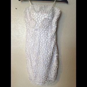 Stunning white, strapless cocktail dress!