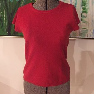 Petite small - Burnt orange wool top.