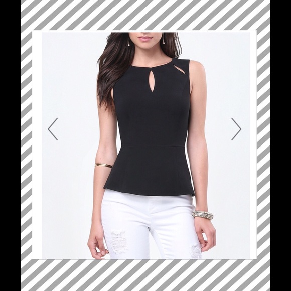 Bebe Peplum Top - New With Tag