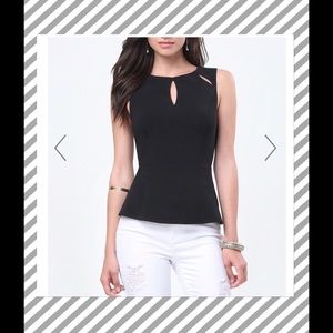 Bebe Peplum Top - New With Tag